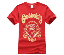 Load image into Gallery viewer, gas shirt Custom Printed T-shirts  Summer monkey style cotton custom  Round Neck Short-Sleeve T-Shirt Top Fashion T-Shirt Top