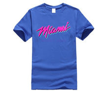 Load image into Gallery viewer, 2019 New Brand Men T-Shirt Summer cotton Short Sleeve T Shirt MIAMI HEAT VICE SHIRT