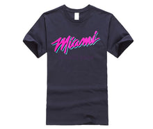 Load image into Gallery viewer, 2019 New Brand Men T-Shirt Summer cotton Short Sleeve T Shirt MIAMI HEAT VICE SHIRT