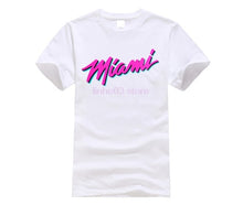 Load image into Gallery viewer, 2019 New Brand Men T-Shirt Summer cotton Short Sleeve T Shirt MIAMI HEAT VICE SHIRT