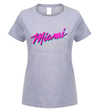 Load image into Gallery viewer, 2019 New Brand Men T-Shirt Summer cotton Short Sleeve T Shirt MIAMI HEAT VICE SHIRT