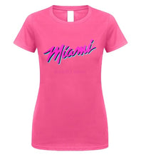 Load image into Gallery viewer, 2019 New Brand Men T-Shirt Summer cotton Short Sleeve T Shirt MIAMI HEAT VICE SHIRT