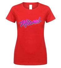 Load image into Gallery viewer, 2019 New Brand Men T-Shirt Summer cotton Short Sleeve T Shirt MIAMI HEAT VICE SHIRT